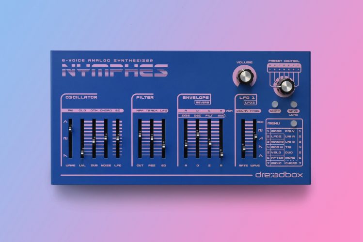 Dreadbox Nymphes, Sintetizator analogic polifonic cu 6 voci, primul demo imagine și sunet
