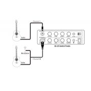 NUX AC-25 - Amplificator portabil pentru chitara, cablu instrument, cablu microfon