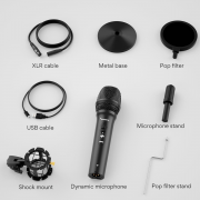 MAONO AU-HD300T - Microfon dinamic USB Podcast, Streaming, YouTube, Studio, Home Recording