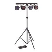 Soundsation 4LEDKIT-DJ - Kit complet de iluminat cu LED-uri 4-PAR, stativ si controller