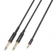 Soundsation WM-MJ2J15 - Cablu adaptor, 2 jack 6.3 mm - jack 3.5 mm, lungime 1.5 metri
