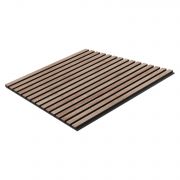 Veneered 3D American Walnut - Panou acustic, 60 x 60 cm