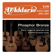 D'Addario EJ15 - Set corzi chitara Phosphor Bronze, Extra light, 10-47