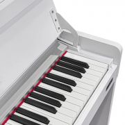 NUX WK-310 WH - Pian digital, stativ de lemn, pedalier, conectivitate Bluetooth