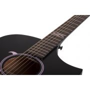 Schecter Machine Gun Kelly - Chitara electro-acustica, doza Fishman Sonicore, fata de rezonanta din molid masiv