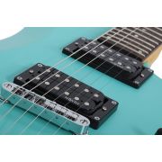 Schecter C-6 Deluxe Satin Aqua - Chitara electrica, husa de transport, cablu, corzi