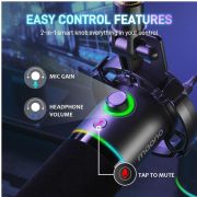 MAONO PD200X - Microfon Podcast, Gaming, Streaming, Stativ de masa