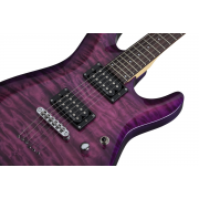 Schecter C-6 Plus EM - Chitara electrica, husa de transport, cablu, corzi