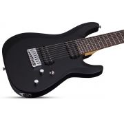 Schecter C-8 Deluxe SBK - Chitara electrica, husa de transport, cablu, corzi