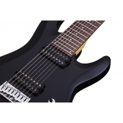 Schecter C-8 Deluxe SBK - Chitara electrica, husa de transport, cablu, corzi