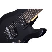 Schecter C-7 Deluxe SBK - Chitara electrica, husa de transport, cablu, corzi