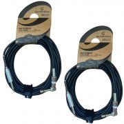 Soundsation MICJJP-6BK - Set 2 cabluri claviatura, jack 6.3 mm - jack 90 grade  6.3 mm, lungime 6 metri