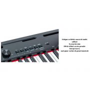 Soundsation AUDES - Pian digital cu stativ, 3 pedale, Bluetooth, claviatura hammer action, 2 iesiri de casti, port USB