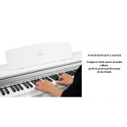 KYRIOS WH - Pian digital, 88 de clape, claviatura Hammer Action, port USB, 3 pedale, 4 tipuri de Reverb
