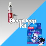 Kit Alpine SleepDeep Revolutionary 3D Oval Shape - Dopuri antifonice pentru somn si solutie de curatare