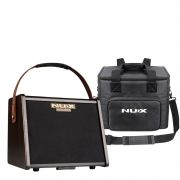 NUX AC-25 - Set amplificator portabil pentru chitara acustica si husa de transport