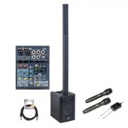 Soundsation HYPER UP 8A - Sistem de sonorizare tip coloana, Bluetooth, 600W (putere muzicala), mixer, microfoane wireless, cabluri