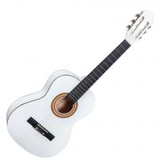 MARISOL 44WH - Chitara clasica 4/4, intreaga (culoare alba), husa, tuner, scaunel de picior