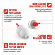 Kit Alpine MotoSafe PRO Ear Plugs - Dopuri antifonice pentru motociclisti si solutie de curatare