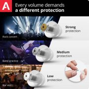 Alpine MusicSafe Pro Transparent - Dopuri antifonice pentru muzicieni si solutie de curatare