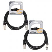 Soundsation BMCXX-10BK - Cablu microfon 2 bucati, XLR mama - XLR tata, lungime 10 metri