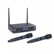 Soundsation WF-U300HH-A2 - Set microfoane wireless, 300 de canale, Dual UHF