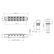 GOTOH GE-103B-T-C - Bridge Tune-O-Matic pentru Epiphone, Ibanez, Les Paul Style