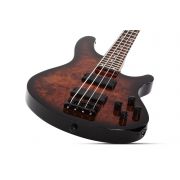 Schecter C-4 Standard (TB) - Set bass electric, case Fender Deluxe si cablu Fender Deluxe (5.5 metri)