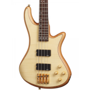 Schecter Stiletto Custom-4 NAT - Set bass electric, case Fender Deluxe si cablu Fender Deluxe (5.5 metri)