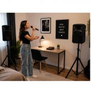 Soundsation PROVIBE 8A - Sistem de sonorizare pentru studiu vocal (2 boxe active, mixer, microfon wireless, stative, cabluri)