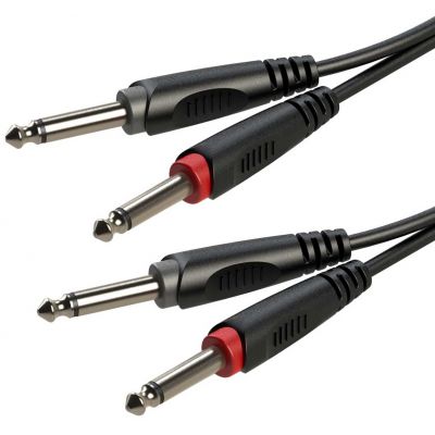 Soundsation GL-2JM2JM6 -  Cablu adaptor 2 x Jack 6.3 mm la 2 x Jack 6.3 mm, 6 metri