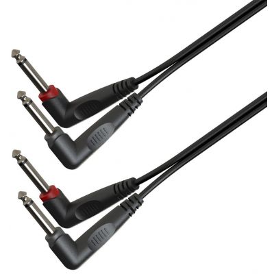 Soundsation GL-2AJM2AJM06 - Cablu adaptor 2 x Jack 6.3 mm la 2 x Jack 6.3 mm, 0.6 metri