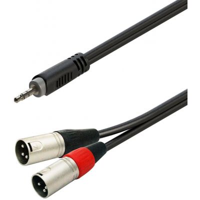 Soundsation GL-JSM2XM3 - Cablu adaptor Jack 3.5 mm - 2 x XLR, 3 metri