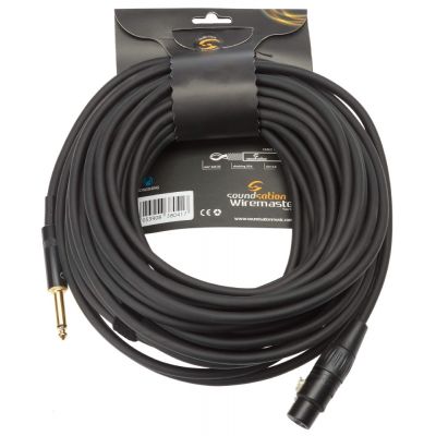 Soundsation Wiremaster WM-UXFJ15  - Cablu microfon XLR(M) Jack Mono, 15 metri