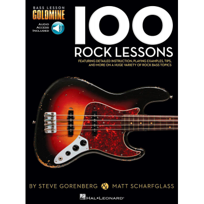 Hal Leonard 100 Rock Lessons Goldmine Series  - 100 de lecții de bas