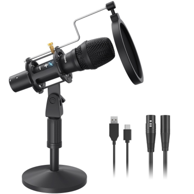 MAONO AU-HD300T - Microfon dinamic USB Podcast, Streaming, YouTube, Studio, Home Recording