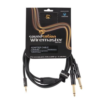 Soundsation Wiremaster WM-MJ2J15 - Cablu adaptor - Jack (3.5mm) - 2 x Jack (6.3mm) - 1.5 metri