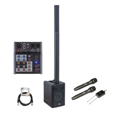 Soundsation HYPER UP 8A - Sistem de sonorizare tip coloana, Bluetooth, 600W (mixer, microfoane wireless, cabluri)