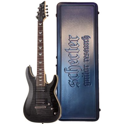 Schecter Omen Extreme-7 STBLK - Chitara electrica si Case