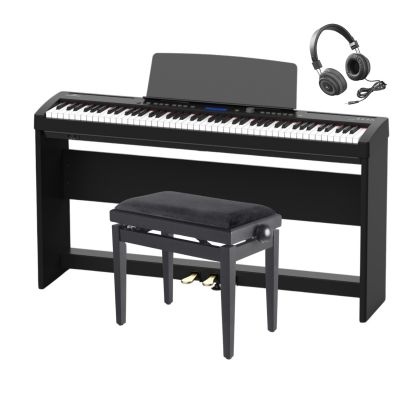 Soundsation AUDES - Set pian digital cu bancheta, stativ lemn, casti, 3 pedale