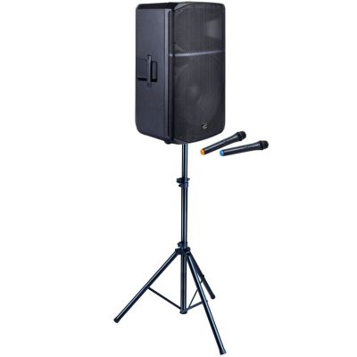Soundsation PROVIBE 12AIR - Boxa activa cu baterii, stativ de scena, 2 microfoane wireless, Bluetooth, 800W