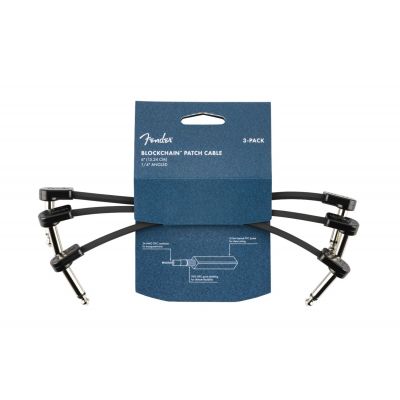 Fender 6' Blockchain Patch Cable - Cablu patch, set de 3 cabluri, lungime 15 cm