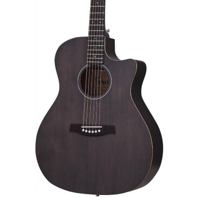 Schecter Deluxe Acoustic (SBK) - Chitara acustica, fata de rezonanta din molid, corp din mahon