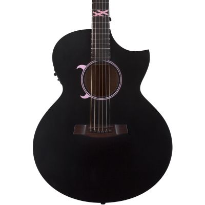 Schecter Machine Gun Kelly - Chitara electro-acustica, doza Fishman Sonicore, fata de rezonanta din molid masiv