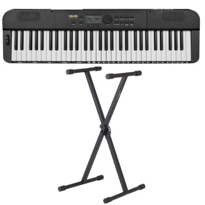 NUX NEK-100 - Orga electronica si stativ, 5 octave, claviatura dinamica, Bluetooth audio, 500 de sunete