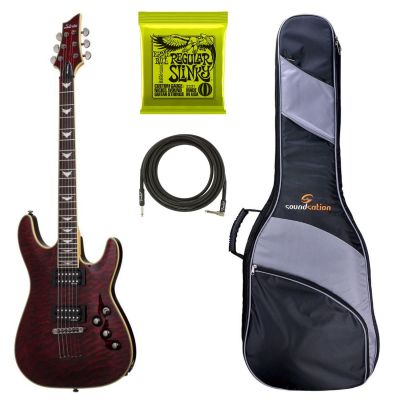 Schecter Omen Extreme-6 BCH - Chitara electrica, husa de transport, cablu, corzi