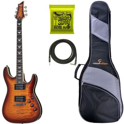 Schecter Omen Extreme-6 VSB - Chitara electrica, husa de transport, cablu, corzi