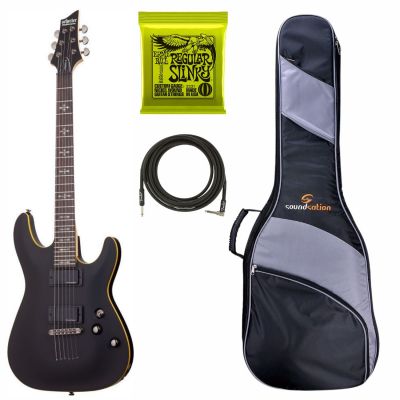 Schecter Demon-6 ABSN - Chitara electrica, husa de transport, cablu, corzi