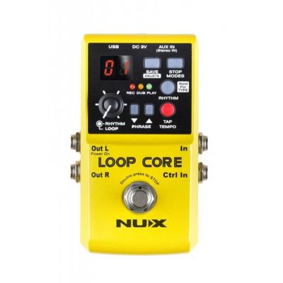 NUX Loop Core Stereo - Pedala Looper, 6 ore de inregistrare, 50 ritmuri, intrari si iesiri stereo