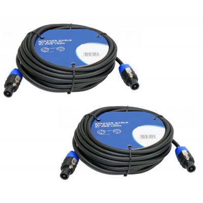 Soundsation BPSPK-10BK - Set 2 cabluri boxa, speakon, lungime 10 metri